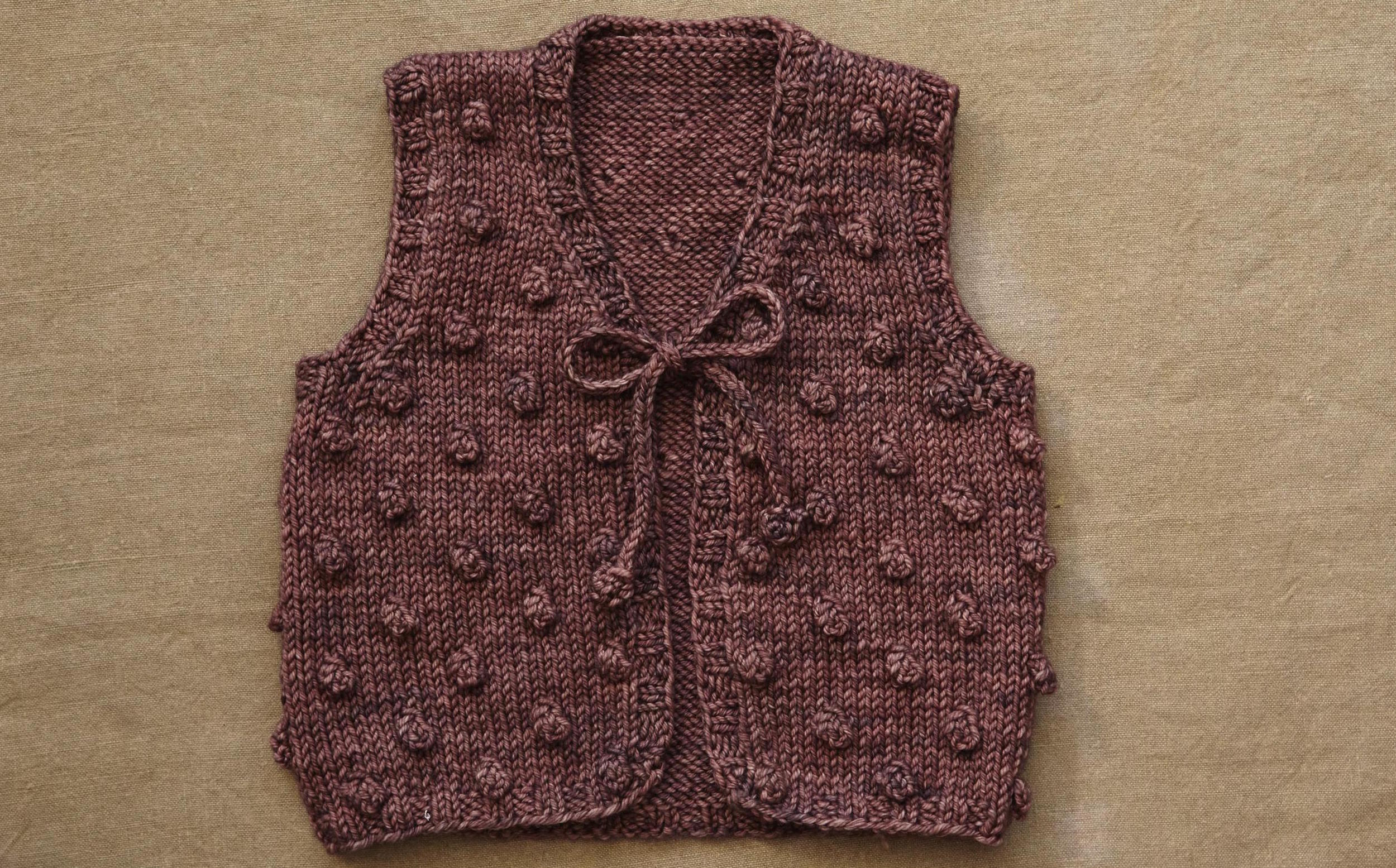 Digital Knitting Pattern - Popcorn Vest - Image 3