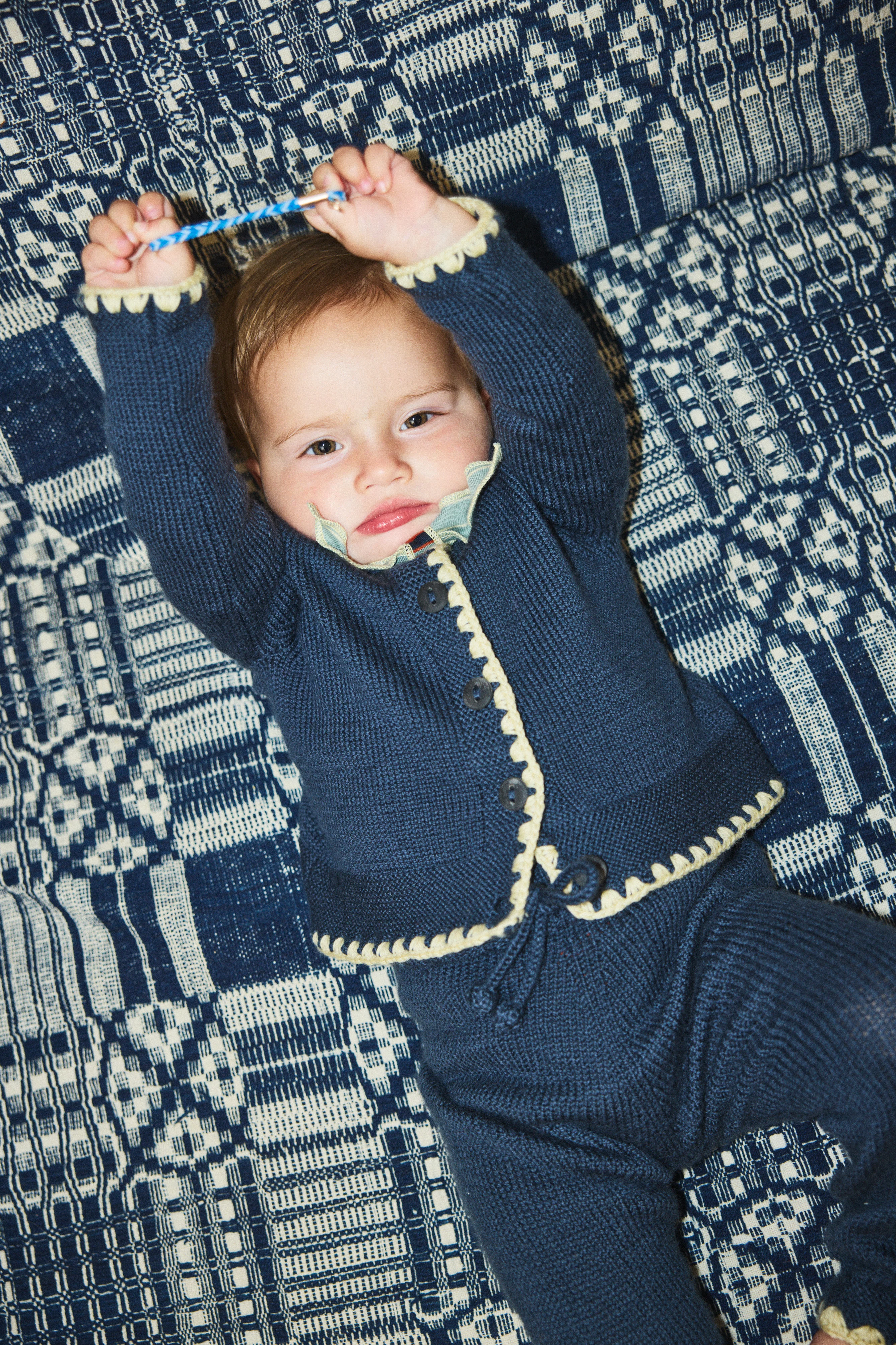 Baby Crochet Trim Darling Cardigan - Image 3