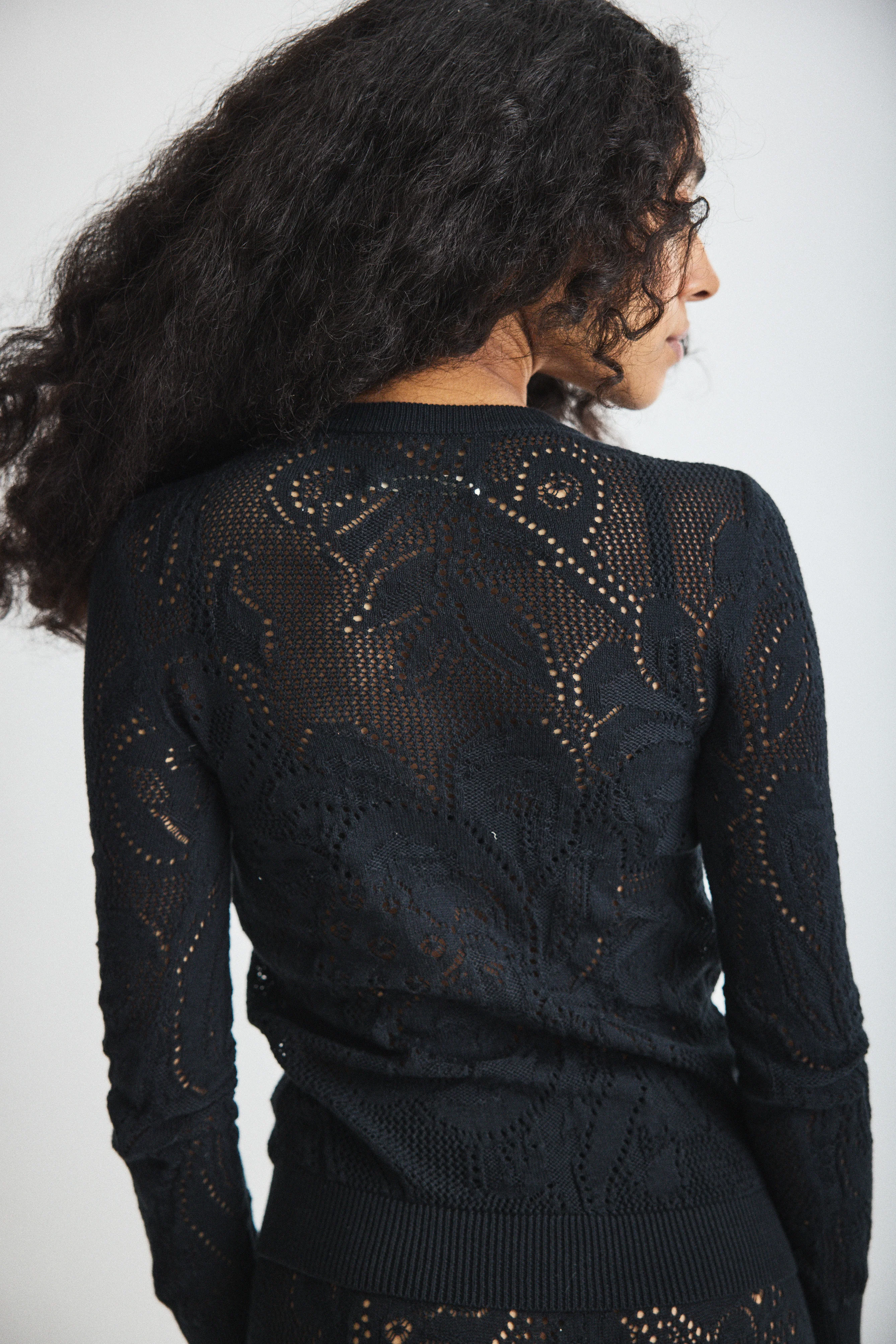 Lace Vignette Cardigan - Image 5